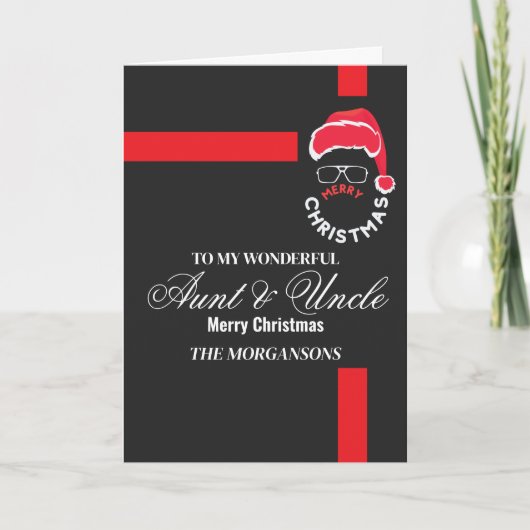 Cartes Pour Fêtes Annuelles Tante / Oncle Joyeux Noël  (Devant)