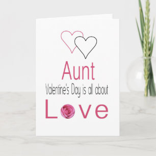 Cartes Pour Fêtes Annuelles Tante Rose Heureuse Sainte-Valentin