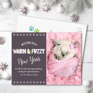 Cartes Pour Fêtes Annuelles Tape typographique photo de Nouvel An plum pour an