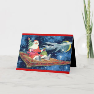 Cartes Pour Fêtes Annuelles tapis magique père Noël