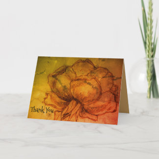 Cartes Pour Fêtes Annuelles *'T'arici Rose' design, Thank You