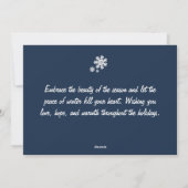 Cartes Pour Fêtes Annuelles Tarjeta de Esperanza y Paz con Escena Invernal (Dos)