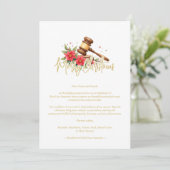 Cartes Pour Fêtes Annuelles Tarjeta Festiva Elegant Christmas Law Gavel for Co (Debout devant)