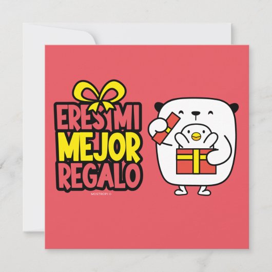Cartes Pour Fêtes Annuelles Tarjeta Navidad│Eres mi mejor regalo (Devant)