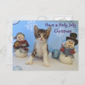 Cartes Pour Fêtes Annuelles Taromina's Holly Jolly Noël — Chat / Kitten (Devant / Derrière)
