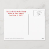 Cartes Pour Fêtes Annuelles Tartan blanc rouge (Dos)