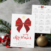 Cartes Pour Fêtes Annuelles Tartan Bow 2026 Calendrier Joyeux Calendrier de No