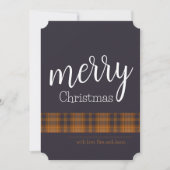 Cartes Pour Fêtes Annuelles Tartan de style scandinave (Devant)