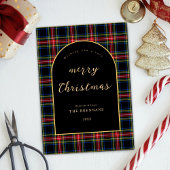 Cartes Pour Fêtes Annuelles Tartan festif moderne de Noël