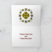 Cartes Pour Fêtes Annuelles Tartan national irlandais avec Croix celtique pers (Intérieur)