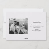 Cartes Pour Fêtes Annuelles Tartan Plaid Deux Côtes Famille Photo Noël (Dos)