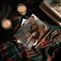 Tartan Plaid Personnalisé Photo de Famille Personn
