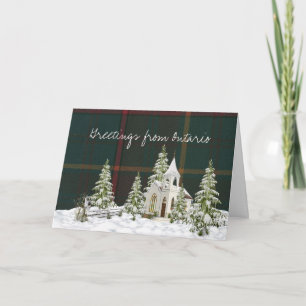 Cartes Pour Fêtes Annuelles Tartan provincial original d'Ontario