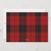 Cartes Pour Fêtes Annuelles Tartan Rouge Noir Nom Personnalisé Photo Message (Dos)