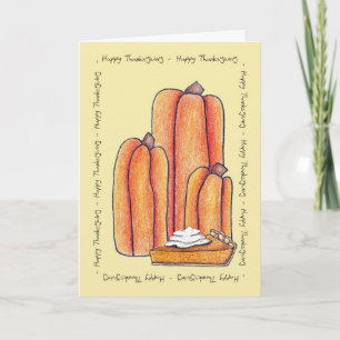 Cartes Pour Fêtes Annuelles Tarte de citrouille