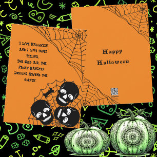 Cartes Pour Fêtes Annuelles Tas de squelettes qui rôdent la nuit d'Halloween e