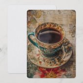 Cartes Pour Fêtes Annuelles Tasse de thé (Devant / Derrière)