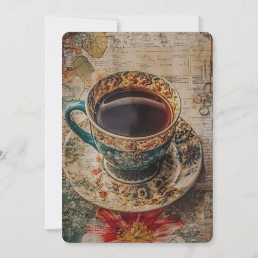 Cartes Pour Fêtes Annuelles Tasse de thé (Devant)