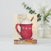 Cartes Pour Fêtes Annuelles Tasse rouge de Noël (Debout devant)