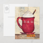 Cartes Pour Fêtes Annuelles Tasse rouge de Noël (Devant / Derrière)