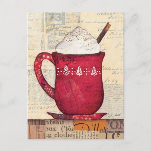 Cartes Pour Fêtes Annuelles Tasse rouge de Noël (Devant)