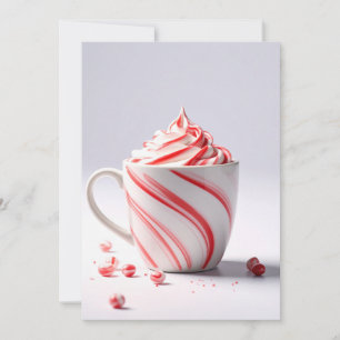 Cartes Pour Fêtes Annuelles Tasse Tourbillon de Menthe Poivrée-Carte Vierge