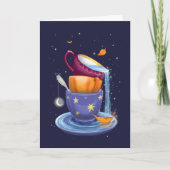 Cartes Pour Fêtes Annuelles Tasses à thé tomber Whimsical (Devant)