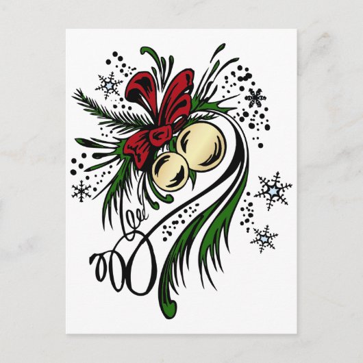 Cartes Pour Fêtes Annuelles Tatouage de Noël (Devant)