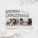 Cartes Pour Fêtes Annuelles Taupe Vert Scandinave Deux Photo Noël<br><div class="desc">Envoyez une bonne fête avec notre carte postale de Noël personnalisable en deux photos, avec une typographie de style scandinave. Cette carte postale de Noël, collage photo, marie magnifiquement l'esthétique moderne à l'esprit festif, vous permettant de présenter deux de vos photos préférées. La typographie moderne est complétée par un design...</div>