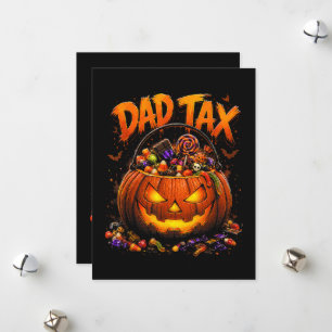 Cartes Pour Fêtes Annuelles Taxe Papa Drôle Halloween Citrouille
