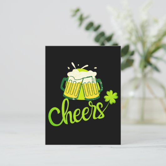 Cartes Pour Fêtes Annuelles Tchin avec Trèfle - Saint-Patrick (Debout devant)