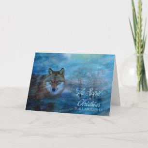 Cartes Pour Fêtes Annuelles TCWC - Noël bleu de loup