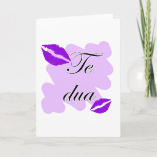 Cartes Pour Fêtes Annuelles Te dua - Albanais - Je t'aime