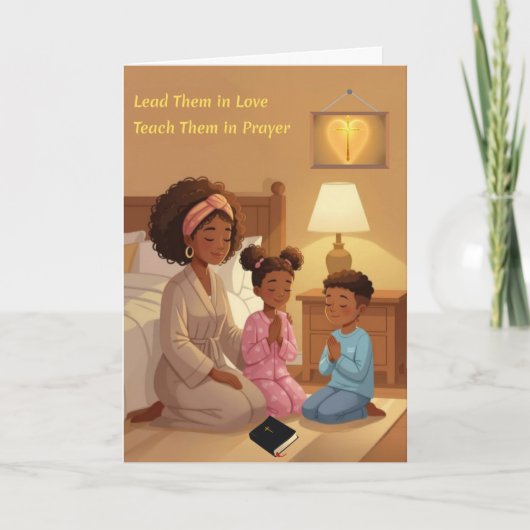 Cartes Pour Fêtes Annuelles Teaching in Prayer Greeting Card (Devant)