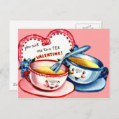 Cartes Pour Fêtes Annuelles Teacup Valentine (Devant / Derrière)