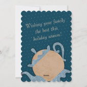 Cartes Pour Fêtes Annuelles Teapot verser des flocons de neige dans la tasse d (Dos)