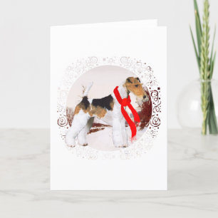 Cartes Pour Fêtes Annuelles Teckel à poil dur d'hiver