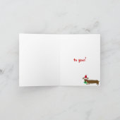 Cartes Pour Fêtes Annuelles Teckel de Joyeux Noël (Intérieur)