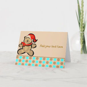 Cartes Pour Fêtes Annuelles Teddy Bear