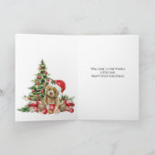 Cartes Pour Fêtes Annuelles Teddy Bear Christmas Tree Grandson (Intérieur)