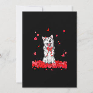 Cartes Pour Fêtes Annuelles Tee Cool de la Saint-Valentin pour Husky Sibérien 