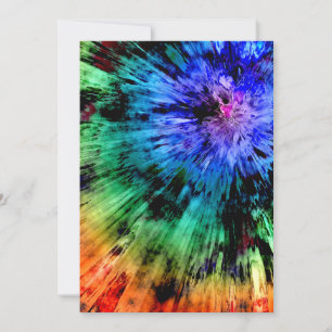 Cartes Pour Fêtes Annuelles Teinture à tarte Abstraite