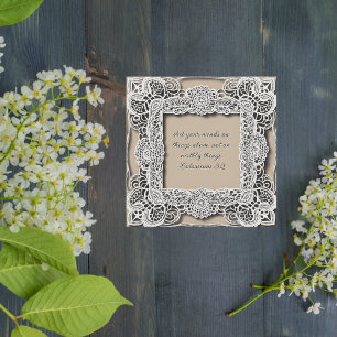 Cartes Pour Fêtes Annuelles Téléchargeable Personnalisable Elegant Lace Bible 