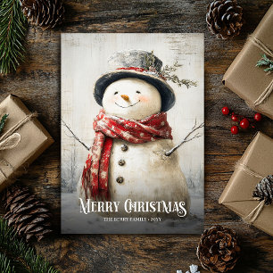 Cartes Pour Fêtes Annuelles Télécharger Père Noël aquarelle rouge blanc vintag