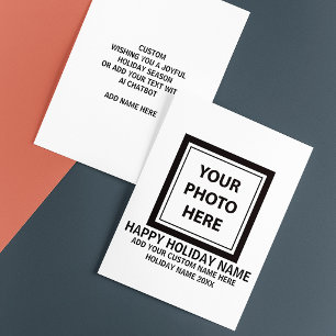 Cartes Pour Fêtes Annuelles Télécharger une photo et ajouter du texte - Person