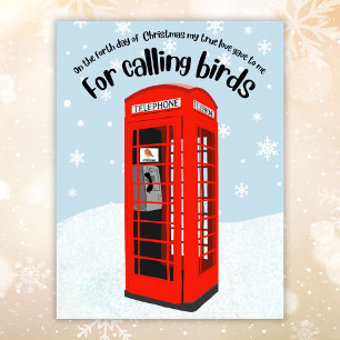 Cartes Pour Fêtes Annuelles Téléphone 12 jours de Noël drôle