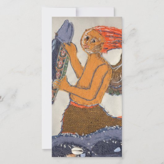 Cartes Pour Fêtes Annuelles Téléphone Sirène Textile (Devant)