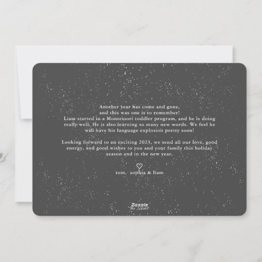 Cartes Pour Fêtes Annuelles Tellement de Bénédictions Année d'examen Photo Col (Dos)