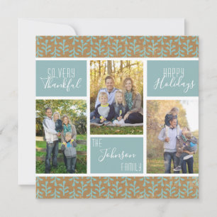 Cartes Pour Fêtes Annuelles Tellement Merci Collage Photo Thanksgiving