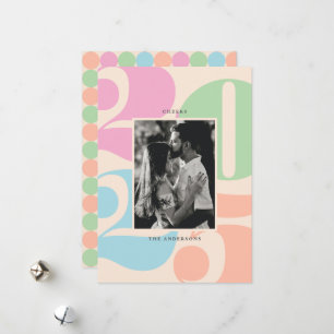 Cartes Pour Fêtes Annuelles Téméraire coloré chiffres Honneur Nouvel An Photo